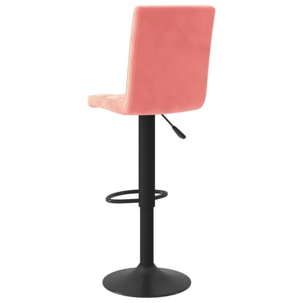 vidaXL Barstolar 2 st rosa sammet