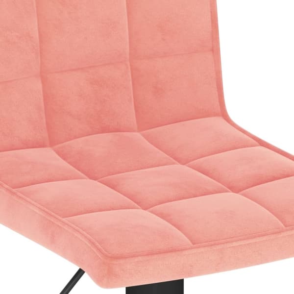 vidaXL Barstolar 2 st rosa sammet