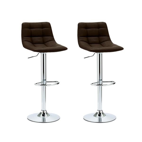 2 x Missi barstol mörkbrunt PU-läder.