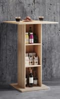 Miniatyrbilde 3 av 8: Standos barbord med 3 hyller Sonoma eik dekor.