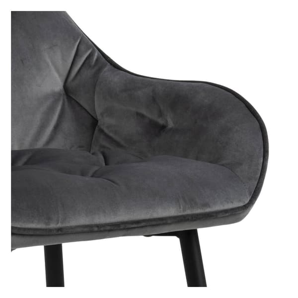 2 x Brooke barstol velour mørkegrå.