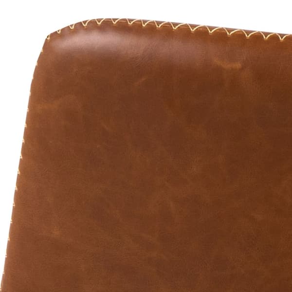 Oregon barstol med trompetfod, beige kontrastsyninger, brun, sort.