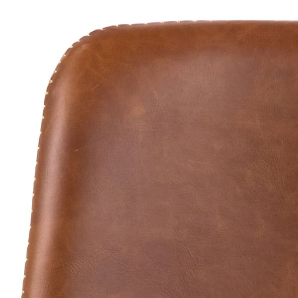 2 x Oregon barstol med beige kontrastsyninger, brun, sort.