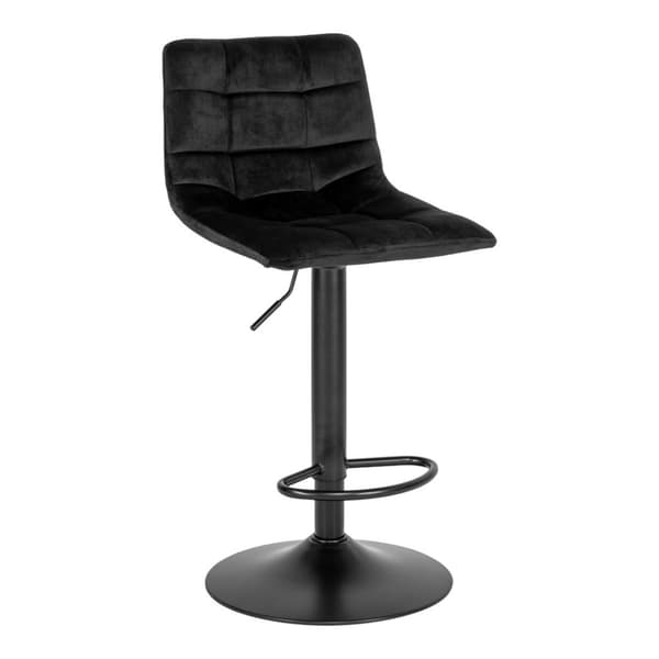 2 x Middelfart barstol velour sort, sort.