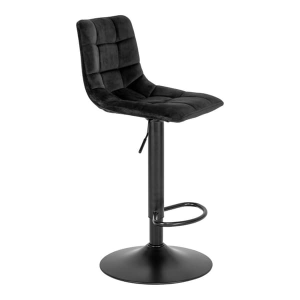 2 x Middelfart barstol velour svart, svart.