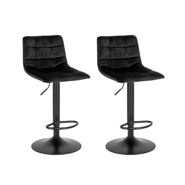 2 x Middelfart barstol velour svart, svart.