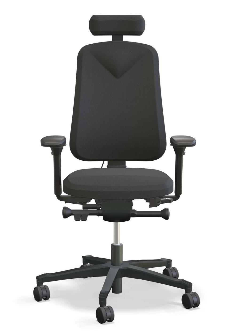 Ergonomisk kontorsstol Höganäs +380 Svart, Arm & Nackstöd
