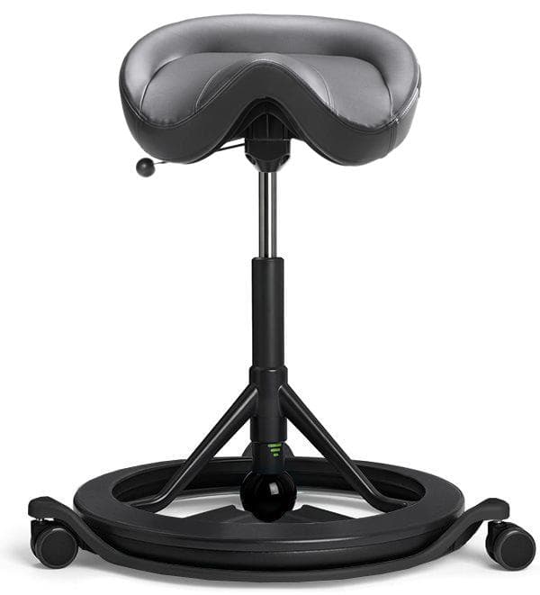Ergonomisk Sadelstol - Backapp 2.0 Smart Med Hjul - Veganskt Läder