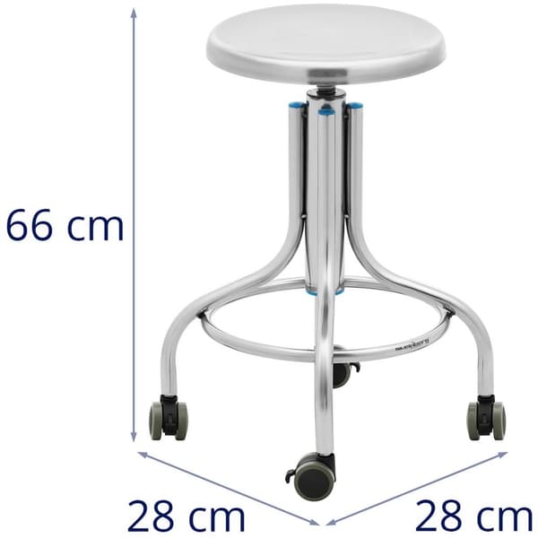 Steinberg Systems Laboratoriepall - på hjul - rostfritt stål - 100 kg