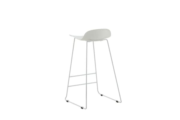 2 x Wave barstol skalstol hvid.