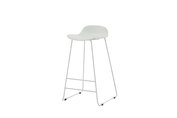 2 x  Wave barstol skalstol hvid.