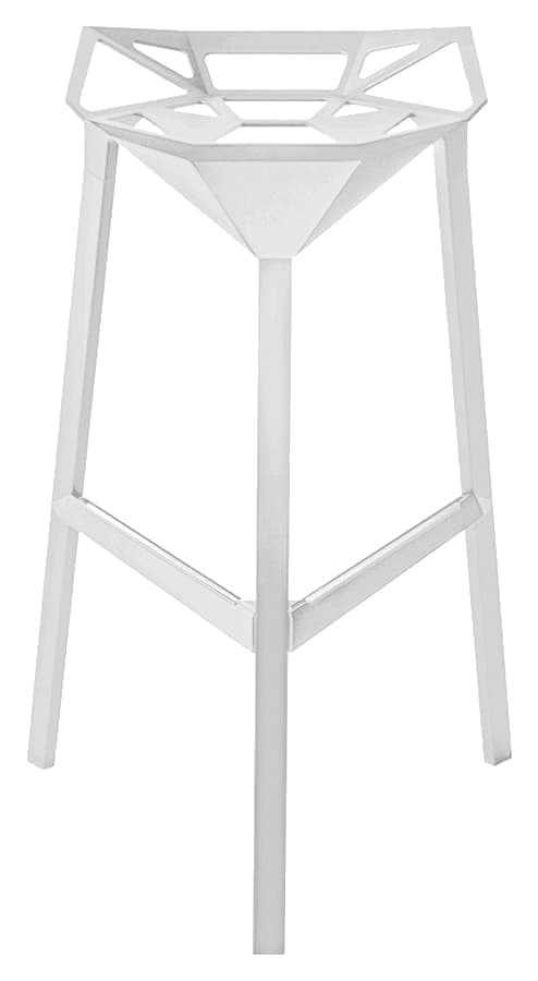 Magis Stool One, barstol, sitthöjd 67 cm, vit - 2 st