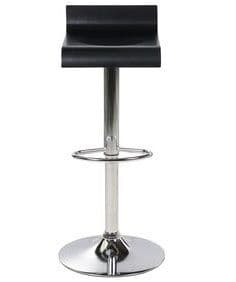 Sett med 2 Barkrakker Svart Kromben Svingbare og høydejusterbare Minimalistisk