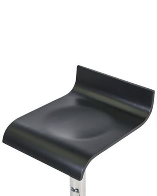 Sett med 2 Barkrakker Svart Kromben Svingbare og høydejusterbare Minimalistisk