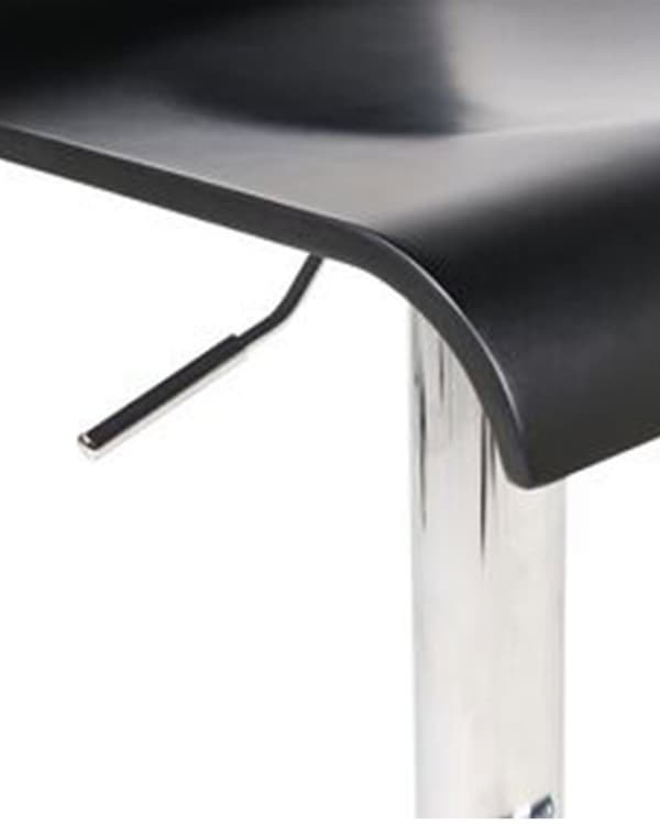 Sett med 2 Barkrakker Svart Kromben Svingbare og høydejusterbare Minimalistisk