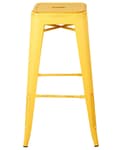 Miniatyrbilde 6 av 8: Sett med 2 Barkrakker Gul Gull Metall 76 cm Stablebar Benkehøyde Industriell