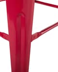 Miniatyrbilde 8 av 9: Sett med 2 Barkrakker Rød Metall 60 cm Stablebar Benkehøyde Industriell
