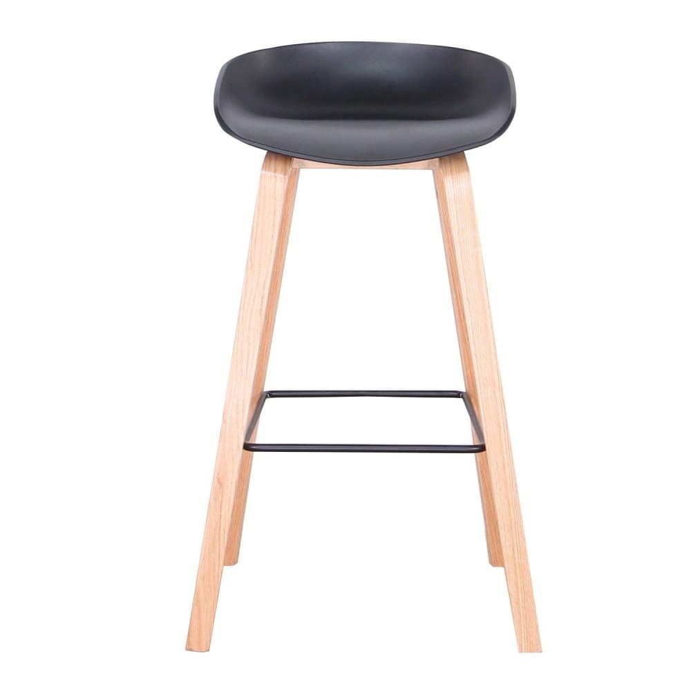 2 stycken ergonomisk barstol - hög lounge stol - svart
