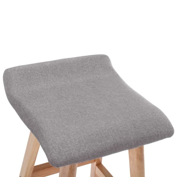 vidaXL Barstolar 2 st ljusgrå tyg
