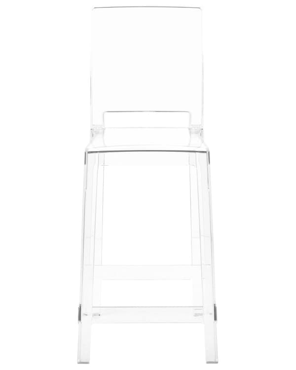 Sett med 2 barstoler Transparent Plastikk 99 cm Moderne Glamour Stoler Kjøkken Barkrakker
