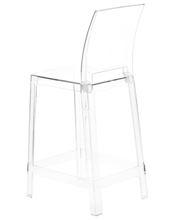 Sett med 2 barstoler Transparent Plastikk 99 cm Moderne Glamour Stoler Kjøkken Barkrakker