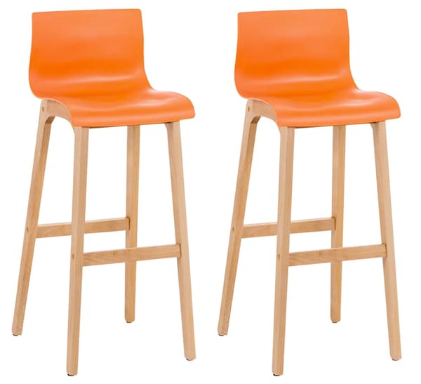 CLP Set med 2 barstolar Hoover Natura orange