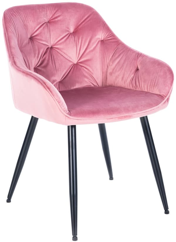 CLP Besøgende stol Cassis Velvet rosa-Samt