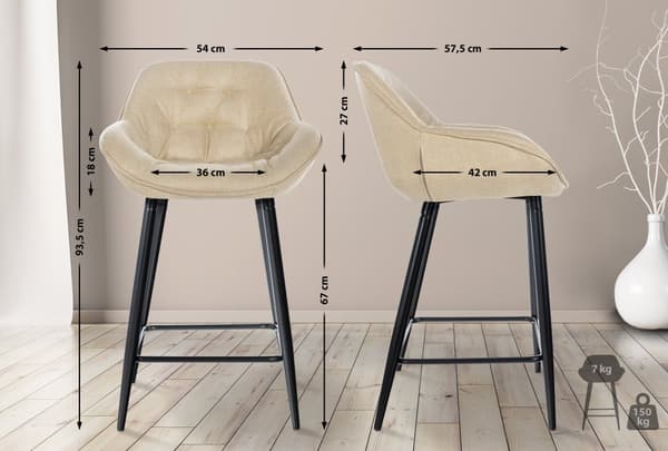 CLP Set med 2 barstolar Gibson