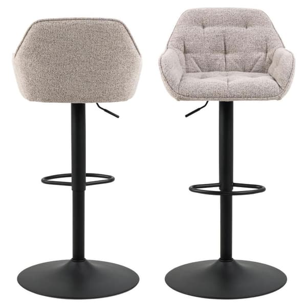 2 x Brooke barstol dreiefunksjon, gasspatron,  beige.