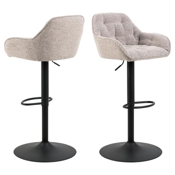 2 x Brooke barstol dreiefunksjon, gasspatron,  beige.