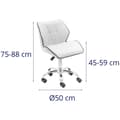 Miniatyrbild 5 av 5: physa Pall med ryggstöd - 45 - 59 cm - 150 kg - vit