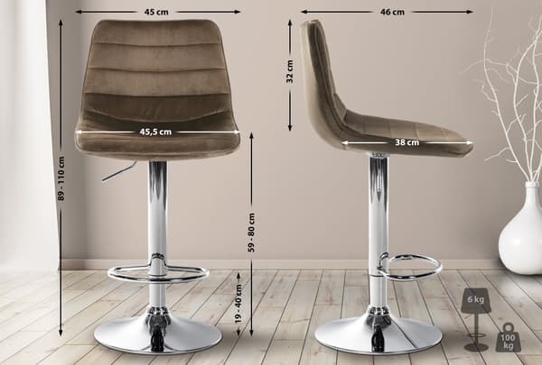 CLP Barstol Lex Velvet