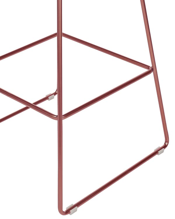 Barstole Rosaguld Stål sæt af 2 Høj Stole til Køkken ø Design Trådstole Wire med Siddehynde
