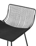 Miniatyrbillede 7 af 9: Barstole Sort Stål sæt af 2 Høj Stole til Køkken ø Design Trådstole Wire med Siddehynde