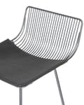 Miniatyrbillede 7 af 9: Barstole Sølv Stål sæt af 2 Høj Stole til Køkken ø Design Trådstole Wire med Siddehynde