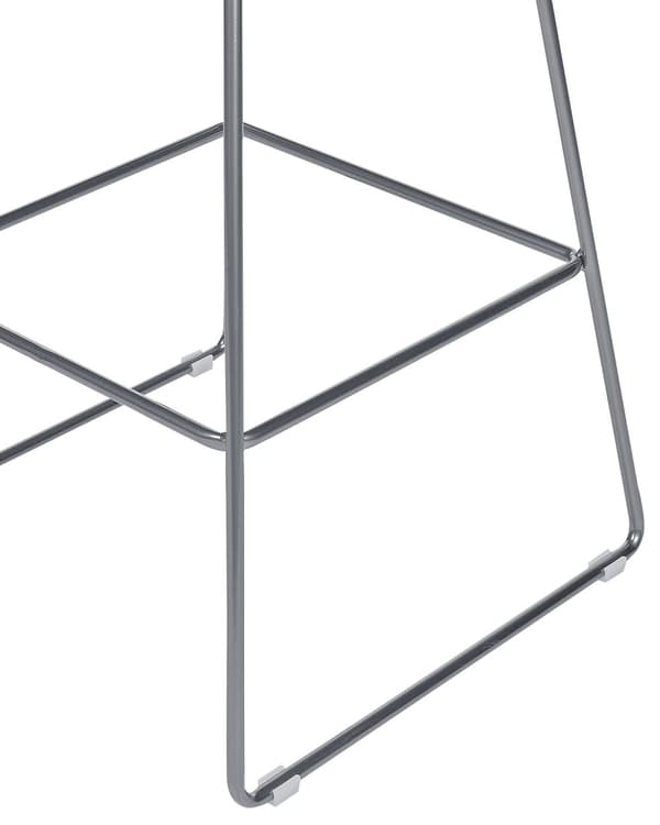 Barstole Sølv Stål sæt af 2 Høj Stole til Køkken ø Design Trådstole Wire med Siddehynde