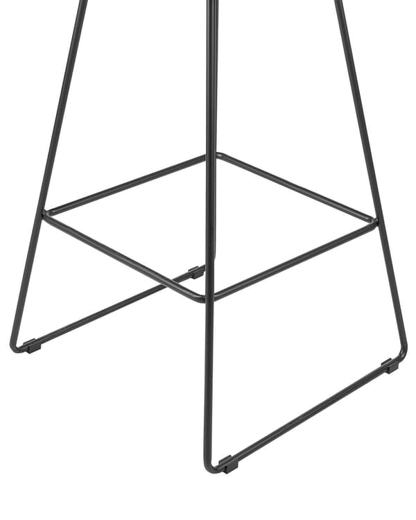 Sett med 2 barstoler Svart Metall Stål Setepute i imitert skinn Industriell stil Moderne Spisestue Kjøkken