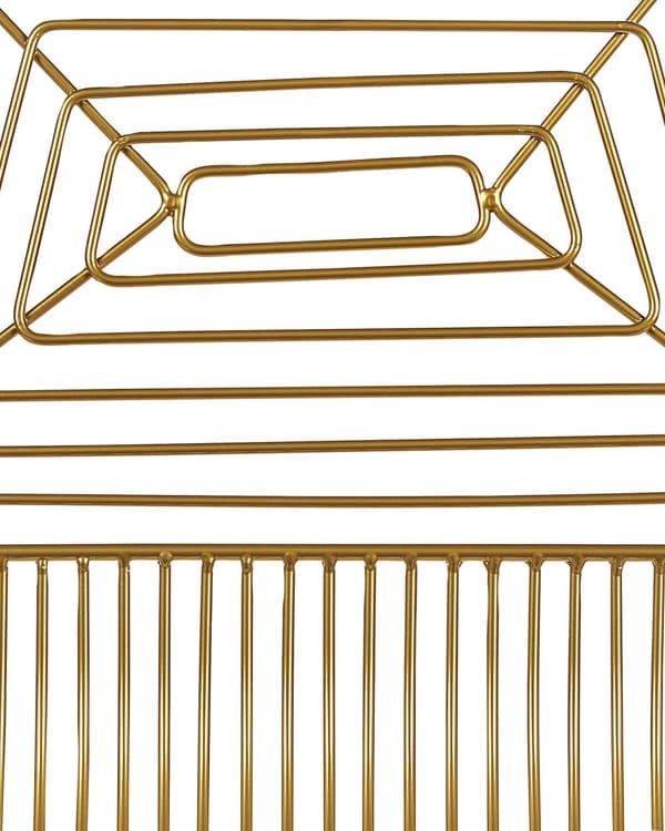 Uppsättning med 2 Barstolar Guld Metall och Stål med Sittdyna i Konstläder Industriell Design Kök Bar Matsal