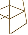 Miniatyrbild 8 av 9: Set of 2 Bar Chairs Gold Metal Steel with Faux Leather Seat Pad Counter Height Breakfast Bar Chair