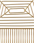 Miniatyrbillede 9 af 9: Barstole Guld Stål sæt af 2 Høj Stole til Køkken ø Design Trådstole Wire med Siddehynde