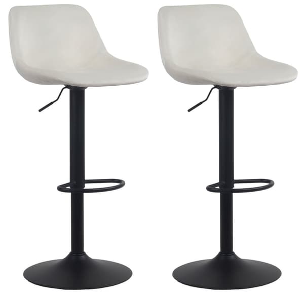 CLP 2er Barstol Loft creme-Fløjl