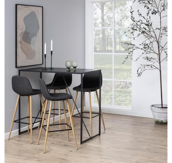 Barbord SEAFORD 120x60xH105cm, svart