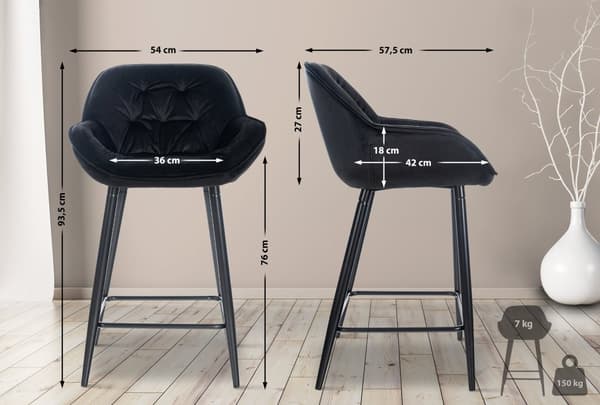 CLP Barstol Gibson Velvet Sitthöjd 76 cm