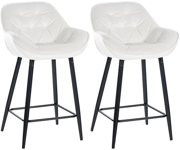 CLP 2 baarijakkaran sarja Gibson Velvet Istuimen korkeus 76 cm kerma/valkoinen