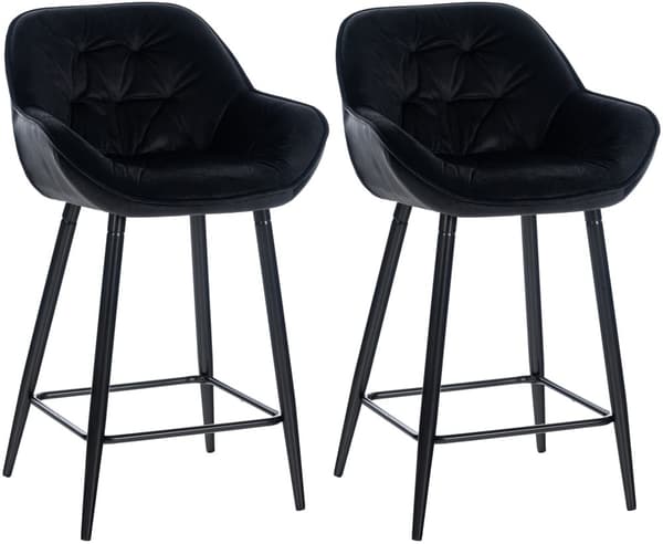 CLP Sæt med 2 barstole Gibson velvet sædehøjde 76 cm
