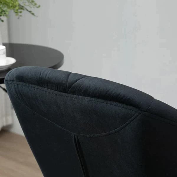 Rootz Barstolar - Set med 2 barstolar - Svängbara barstolar med ryggstöd - Velvet Touch - Höjdjusterbar - Armlöst skum - Svart - 51,5x 57,5 x 93-114,5