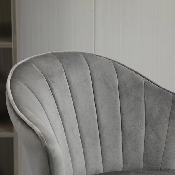 Rootz sæt med 2 barstole - Drejelige barstole - Med ryglæn Velvet Touch - Højdejusterbar - Armløs skum - Grå - 51 x 53 x 92-112cm