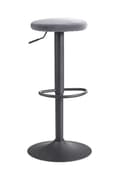 Miniatyrbild 1 av 6: Rootz barpall sammet mörkgrå pall utan ryggstöd 58 - 79 cm - Kökspallstyg - metall 100kg - Design barstol motpall roterande bistropall