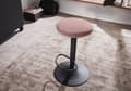 Miniatyrbild 3 av 7: Rootz Velvet Pink Pall utan ryggstöd 58 - 79 cm - Kökspallstyg - metall 100kg - Design barpall diskpall roterande bistropall