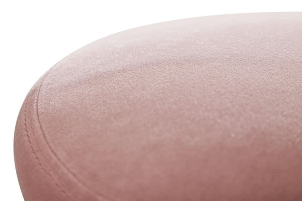 Rootz Velvet Pink Pall utan ryggstöd 58 - 79 cm - Kökspallstyg - metall 100kg - Design barpall diskpall roterande bistropall